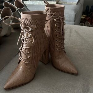 Steve Madden Territory Knit Lace-Up Ankle Boots